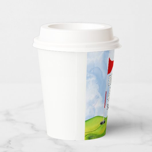 Golf 40th Birthday to golfer met golfvlag Papieren Bekers (Rechts)