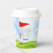 Golf 40th Birthday to golfer met golfvlag Papieren Bekers (Voorkant)
