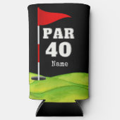 Golf 40th Birthday to golfer met golfvlag Seltzer Blikjeskoeler (Voorkant)