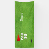 Golf 40th Birthday to golfer met golfvlag Spandoek (Verticaal)