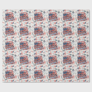 Golf 4 juli 250 Jaar Onafhankelijkheids Knop Cadeaupapier