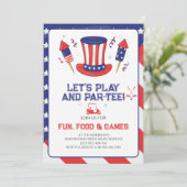 Golf 4 juli-feest kaart (Staand voorkant)