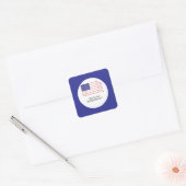 Golf 4 juli Onafhankelijkheidsdag Amerika Vierkante Sticker (Envelop)