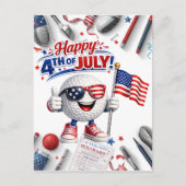 Golf 4 juli Onafhankelijkheidsdag Briefkaart (Voorkant)