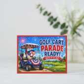 Golf 4 juli Onafhankelijkheidsdag Briefkaart (Staand voorkant)