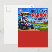 Golf 4 juli Onafhankelijkheidsdag  Briefkaart (Voorkant / Achterkant)