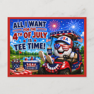 Golf 4 juli Onafhankelijkheidsdag Briefkaart