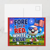 Golf 4 juli Onafhankelijkheidsdag Briefkaart (Voorkant / Achterkant)