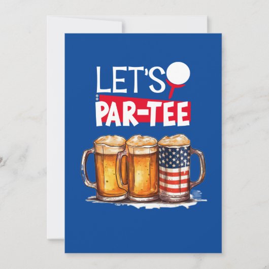 Golf 4 juli Onafhankelijkheidsdag Feest  Kaart (Voorkant)