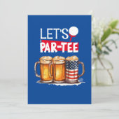 Golf 4 juli Onafhankelijkheidsdag Feest  Kaart (Staand voorkant)