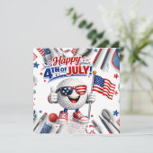 Golf 4 juli Onafhankelijkheidsdag  Feestdagenkaart (Staand voorkant)