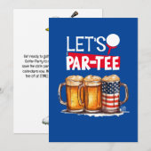 Golf 4 juli Onafhankelijkheidsdag Feestje  Kaart (Voorkant / Achterkant)