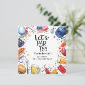 GOLF 4 juli   Onafhankelijkheidsdag Golfer-feest   Kaart (Staand voorkant)