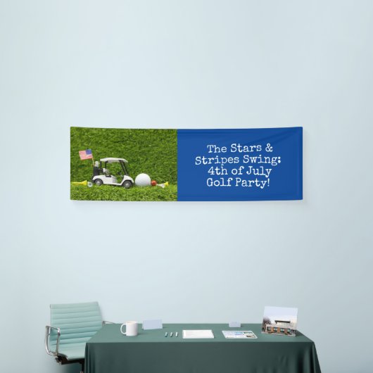 Golf 4 juli Onafhankelijkheidsdag Golfer Party Spandoek (Beurs)