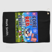 Golf 4 juli Onafhankelijkheidsdag Golfhanddoek (Horizontaal)