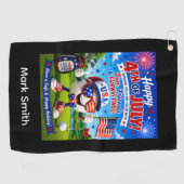 Golf 4 juli Onafhankelijkheidsdag Golfhanddoek (Horizontaal)