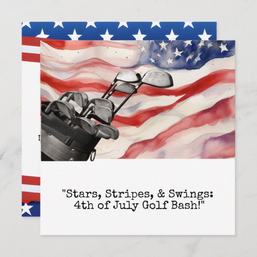 Golf 4 juli Onafhankelijkheidsdag Kaart (Voorkant / Achterkant)