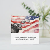 Golf 4 juli Onafhankelijkheidsdag Kaart (Staand voorkant)