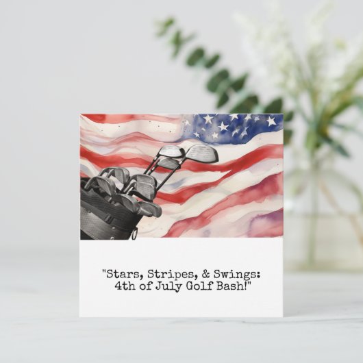 Golf 4 juli Onafhankelijkheidsdag Kaart (Staand voorkant)