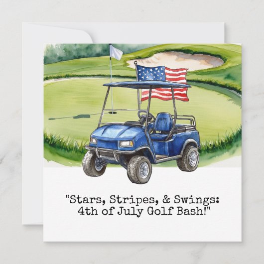 Golf 4 juli Onafhankelijkheidsdag Kaart (Voorkant)