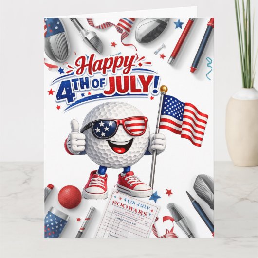 Golf 4 juli Onafhankelijkheidsdag Kaart (Voorkant)