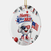 Golf 4 juli Onafhankelijkheidsdag  Keramisch Ornament (Rechts)