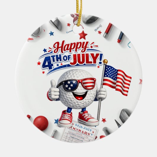 Golf 4 juli Onafhankelijkheidsdag Keramisch Ornament (Voorkant)