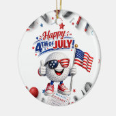 Golf 4 juli Onafhankelijkheidsdag Keramisch Ornament (Links)