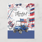 Golf 4 juli Onafhankelijkheidsdag met Barbecue Briefkaart (Voorkant)