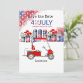 Golf 4 juli Onafhankelijkheidsdag met barbecue Kaart (Staand voorkant)