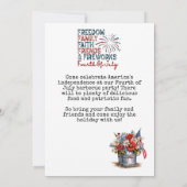 Golf 4 juli Onafhankelijkheidsdag met barbecue Kaart (Achterkant)