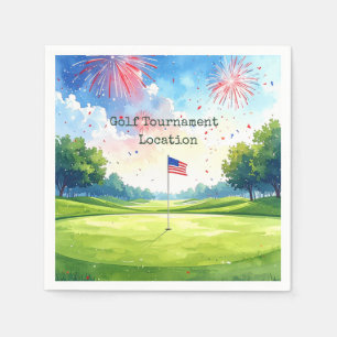 Golf 4 juli Onafhankelijkheidsdag met de vlag van  Servet