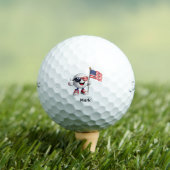 Golf 4 juli Onafhankelijkheidsdag met vlag Golfballen (Insitu Shirt)