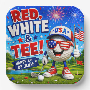Golf 4 juli Onafhankelijkheidsdag  Papieren Bordje