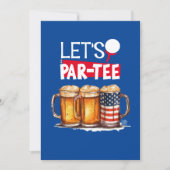 Golf 4 juli Onafhankelijkheidsdag Party Kaart (Voorkant)
