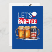 Golf 4 juli Onafhankelijkheidsdag Party Kaart (Voorkant / Achterkant)