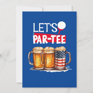 Golf 4 juli Onafhankelijkheidsdag Party Kaart