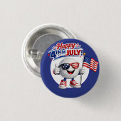 Golf 4 juli Onafhankelijkheidsdag  Ronde Button 3,2 Cm (Voorkant /achterkant)