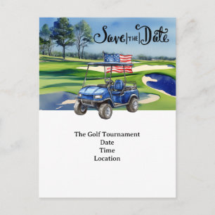 Golf 4 juli Onafhankelijkheidsdag uitnodigingskaar Uitnodiging Briefkaart