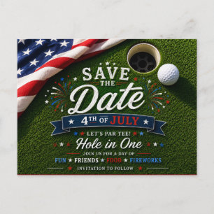 Golf 4 juli Onafhankelijkheidsdag voor Amerikaanse Briefkaart