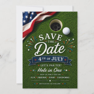Golf 4 juli Onafhankelijkheidsdag voor Amerikaanse Save The Date