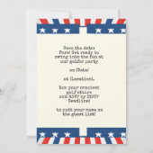 Golf 4 juli Onafhankelijkheidsdag voor Amerikaanse Save The Date (Achterkant)