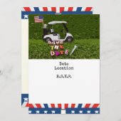 Golf 4 juli Onafhankelijkheidsdag voor Amerikaanse Save The Date (Voorkant / Achterkant)