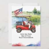Golf 4 juli Onafhankelijkheidsdag voor golfer Kaart (Voorkant)