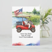 Golf 4 juli Onafhankelijkheidsdag voor golfer Kaart (Staand voorkant)