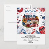 Golf 4 juli Save the Date 250 jaar Briefkaart (Voorkant / Achterkant)