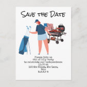 Golf 4 juli - Save the Date Independence Day Briefkaart (Voorkant)