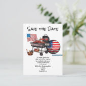Golf 4 juli - Save the Date Independence Day Briefkaart (Staand voorkant)