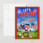 Golf 4 juli Save the Date Onafhankelijkheidsdag Briefkaart (Voorkant / Achterkant)
