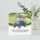 Golf  4th July Independence Day  Kaart (Staand voorkant)